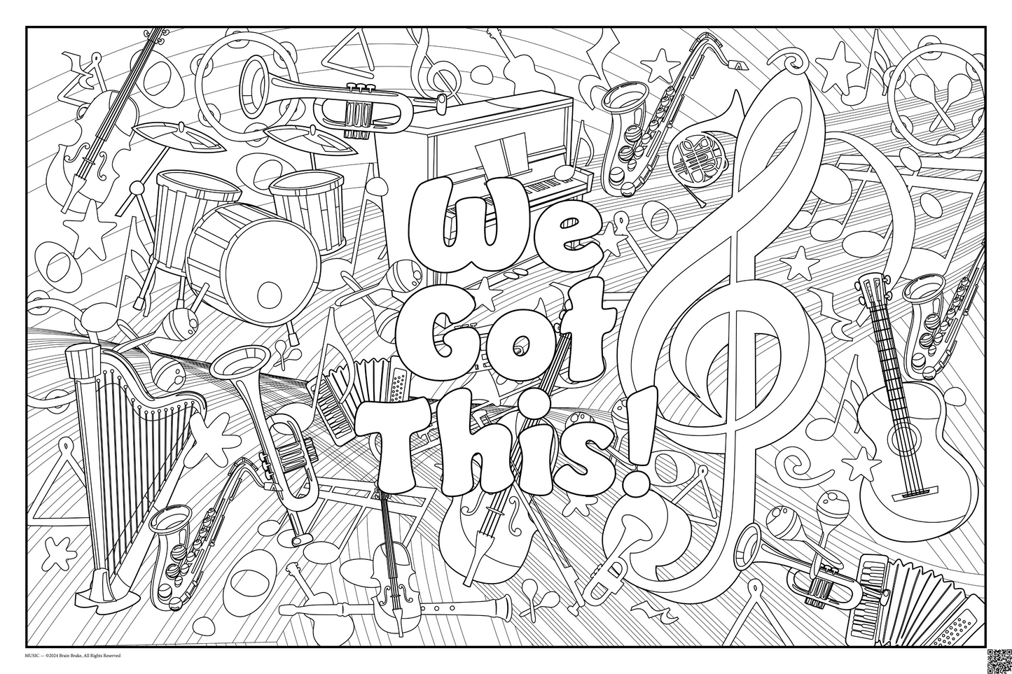 We Got This!: coloring poster available in several themes and 3 sizes up to 46"x60"
