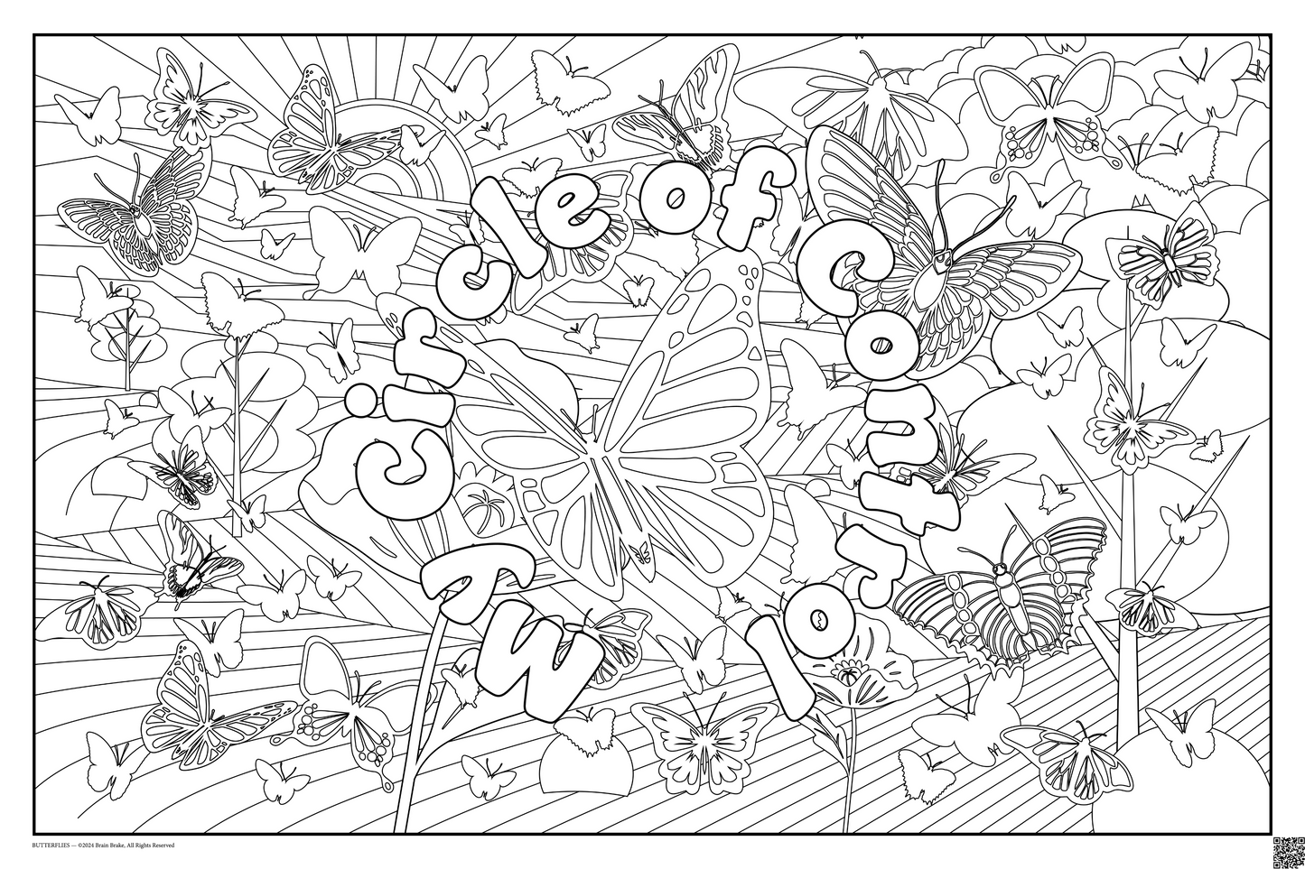 My Circle of Control: coloring poster available in several themes and 3 sizes up to 46"x60"