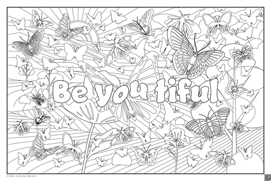 BeYOUtiful: coloring poster available in several themes and 3 sizes up to 46"x60"