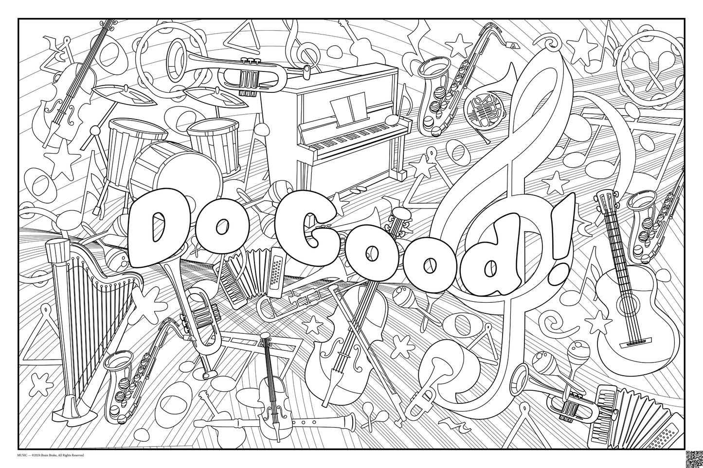 Do Good!: coloring poster available in several themes and 3 sizes up to 46"x60"