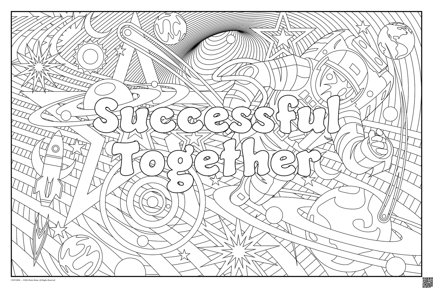 Successful Together: coloring poster available in several themes and 3 sizes up to 46"x60"