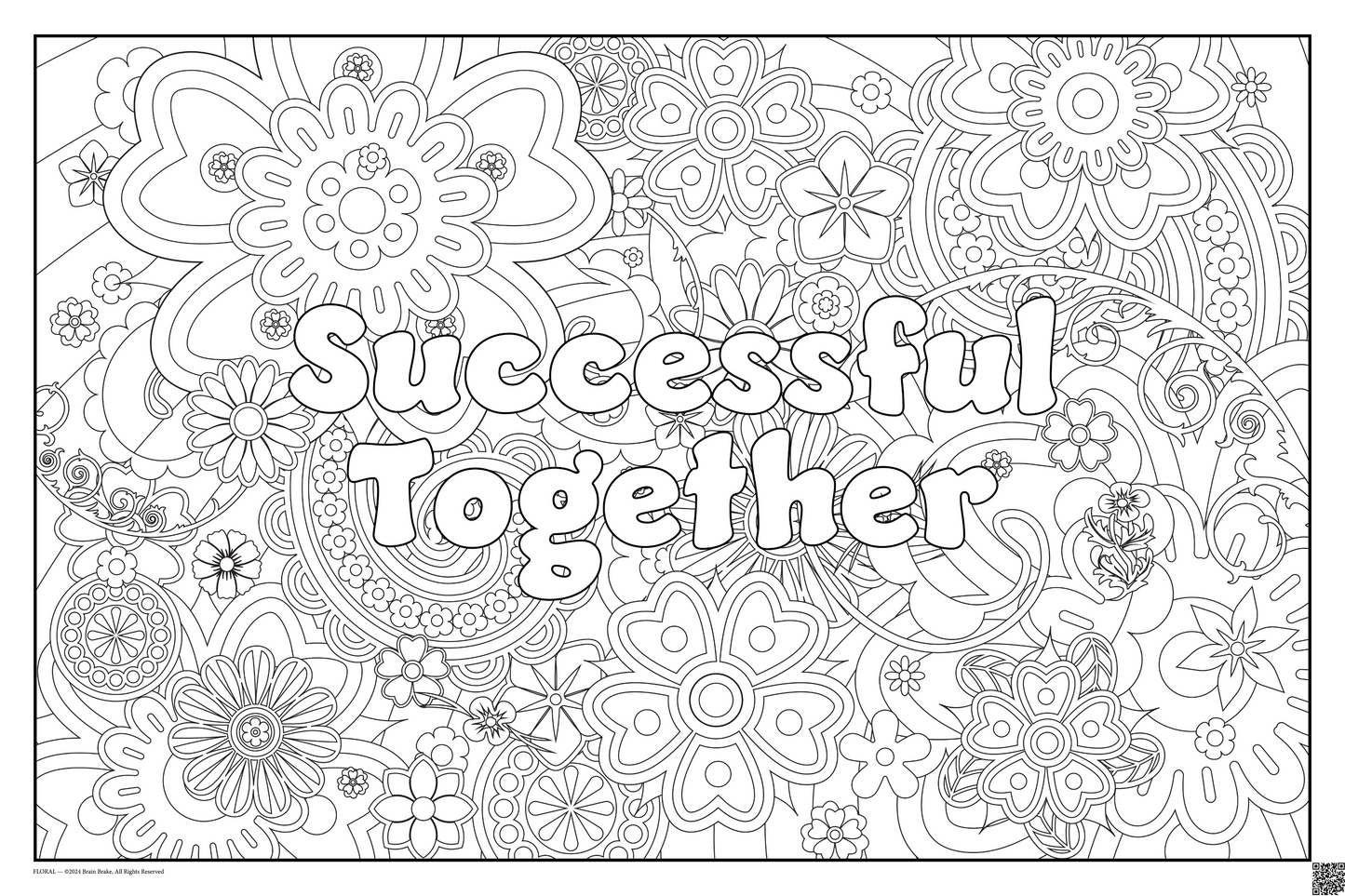 Successful Together: coloring poster available in several themes and 3 sizes up to 46"x60"
