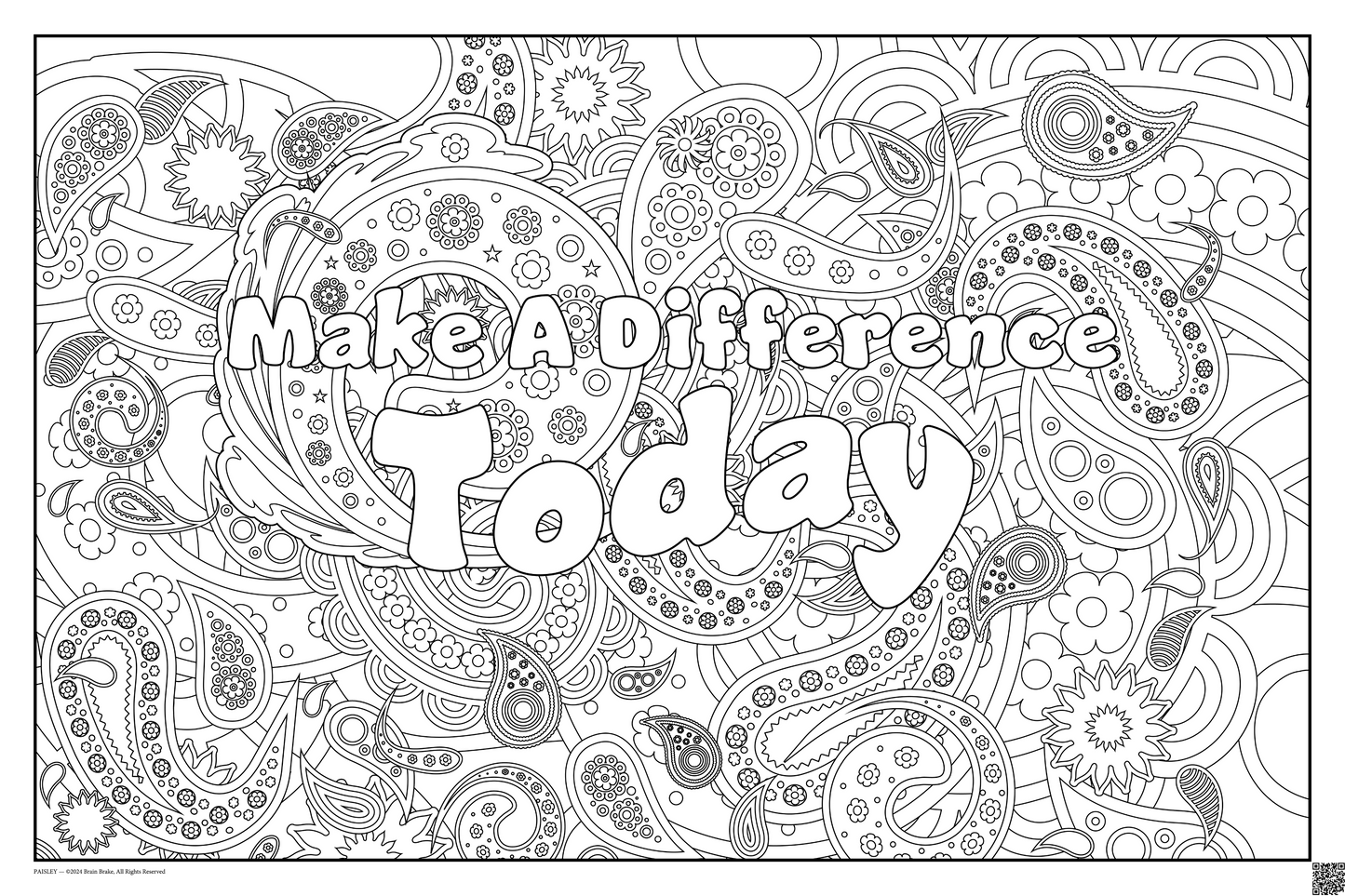 Make A Difference Today: coloring poster available in several themes and 3 sizes up to 46"x60"
