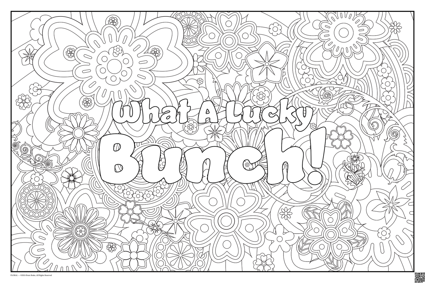What A Lucky Bunch!: coloring poster available in several themes and 3 sizes up to 46"x60"