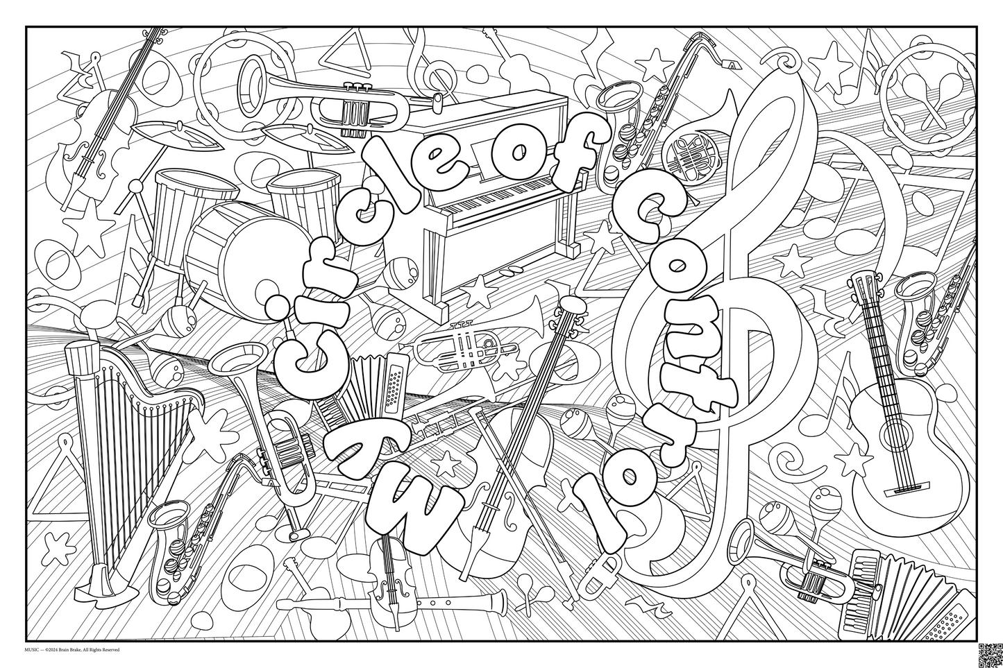 My Circle of Control: coloring poster available in several themes and 3 sizes up to 46"x60"