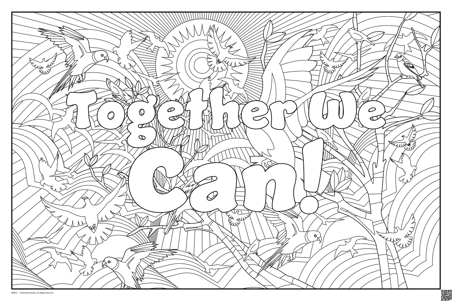 Together We Can!: coloring poster available in several themes and 3 sizes up to 46"x60"