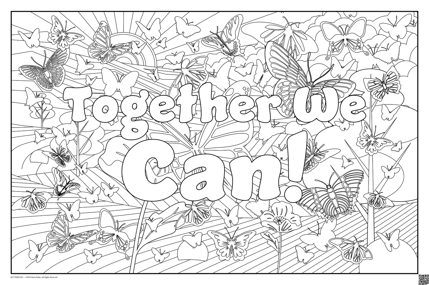 Together We Can!: coloring poster available in several themes and 3 sizes up to 46"x60"