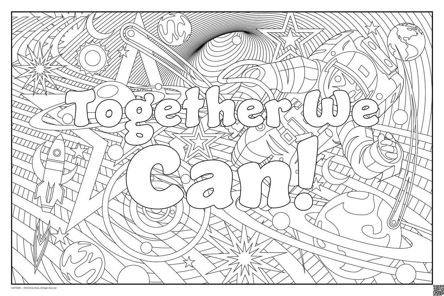 Together We Can!: coloring poster available in several themes and 3 sizes up to 46"x60"