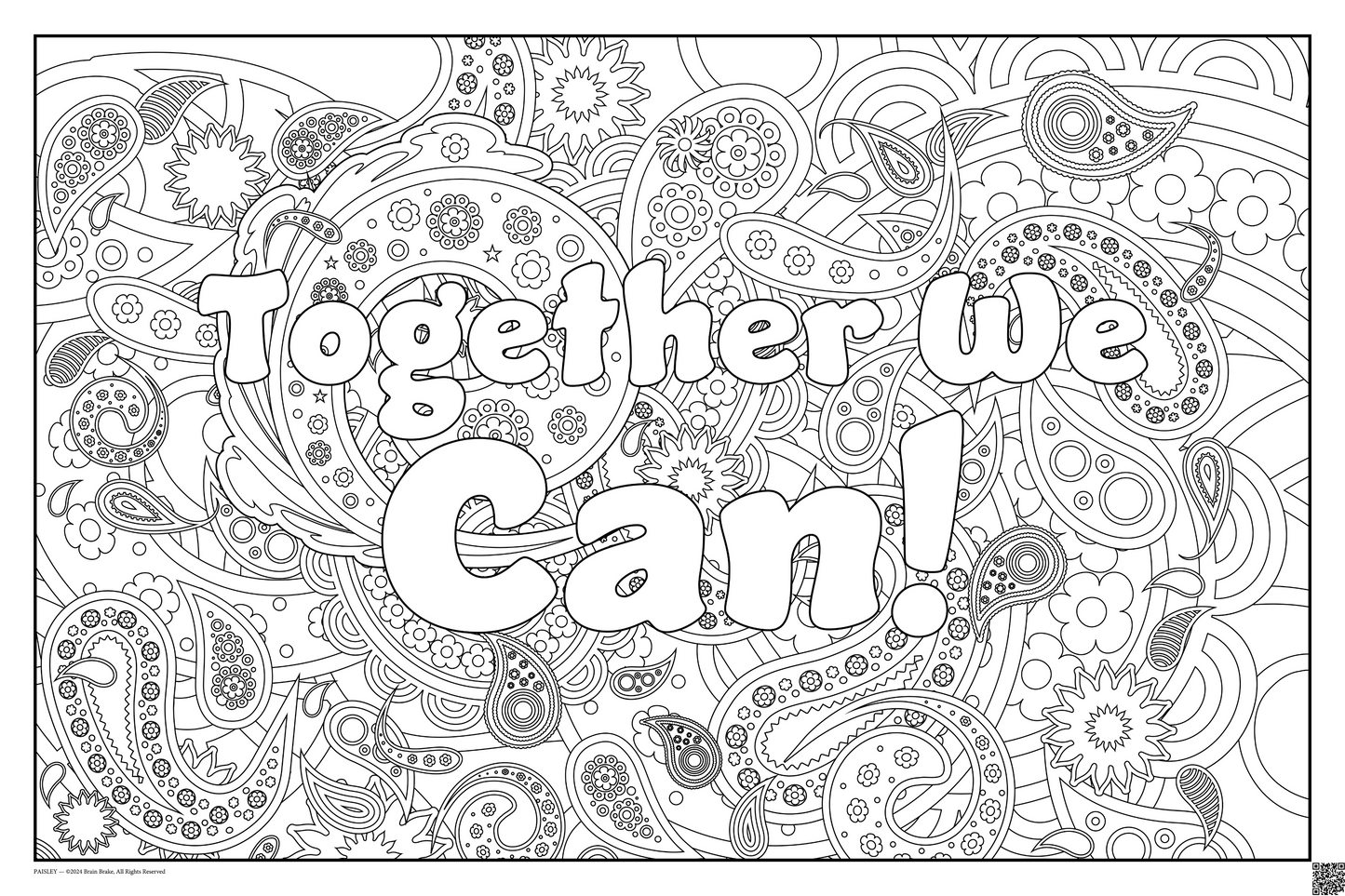 Together We Can!: coloring poster available in several themes and 3 sizes up to 46"x60"